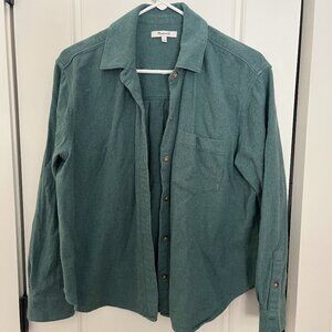 Madewell Dark Teal Green Flannel Shirt | Size S | VGUC
